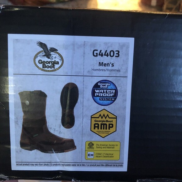 New Georgia Boot size 10.5W Men’s Brown Wellington Working Boots - Picture 4 of 7